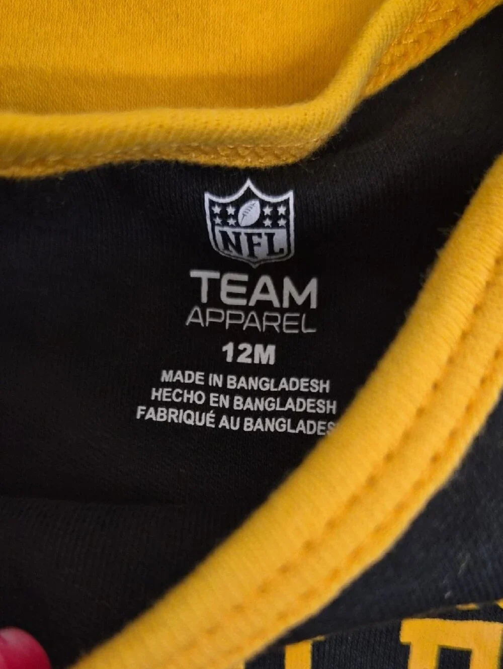 Pittsburgh Steelers Black & Gold Baby One-Piece (3-Pack) Size 12m
